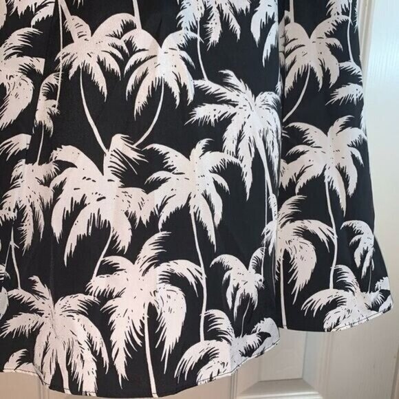Vince Camuto Black & White Island Palm Tree Print Business Casual Skirt Size 2 - Picture 4 of 10